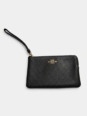 Coach Black Leather Wristlet
